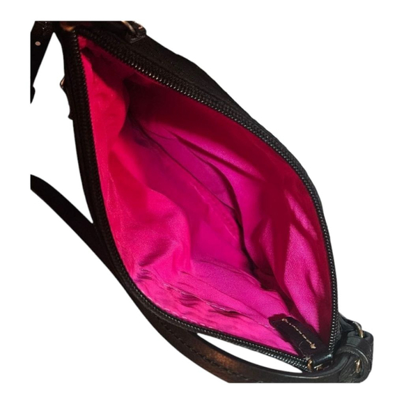 Dooney & Bourke Black Crossbody Bag One Size with Pink Lining - Picture 9 of 16